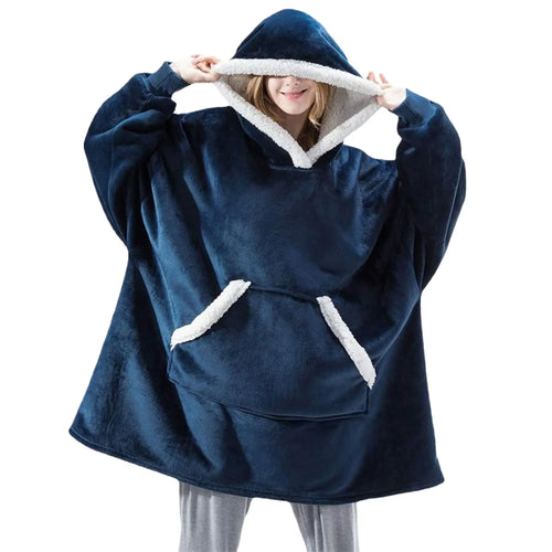 Manta Con Capucha Para Hombre Y Mujer, Manta Cálida Y Suave Con Capucha De Lana De Sherpa De Franela De Gran Tamaño, Sudadera, Regalos