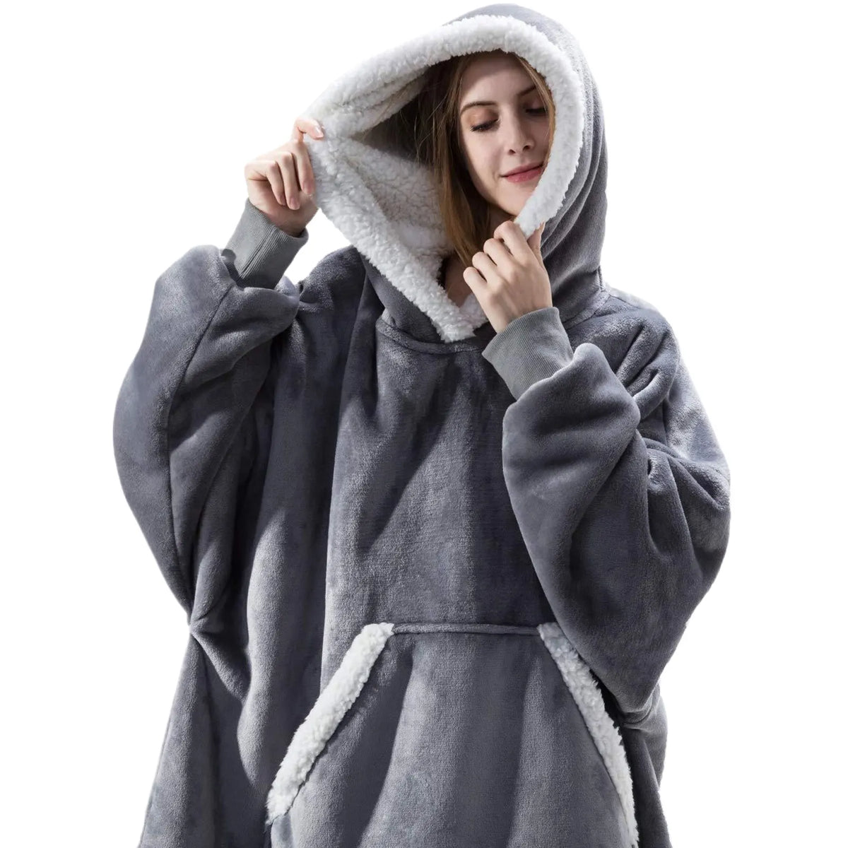 Manta Con Capucha Para Hombre Y Mujer, Manta Cálida Y Suave Con Capucha De Lana De Sherpa De Franela De Gran Tamaño, Sudadera, Regalos