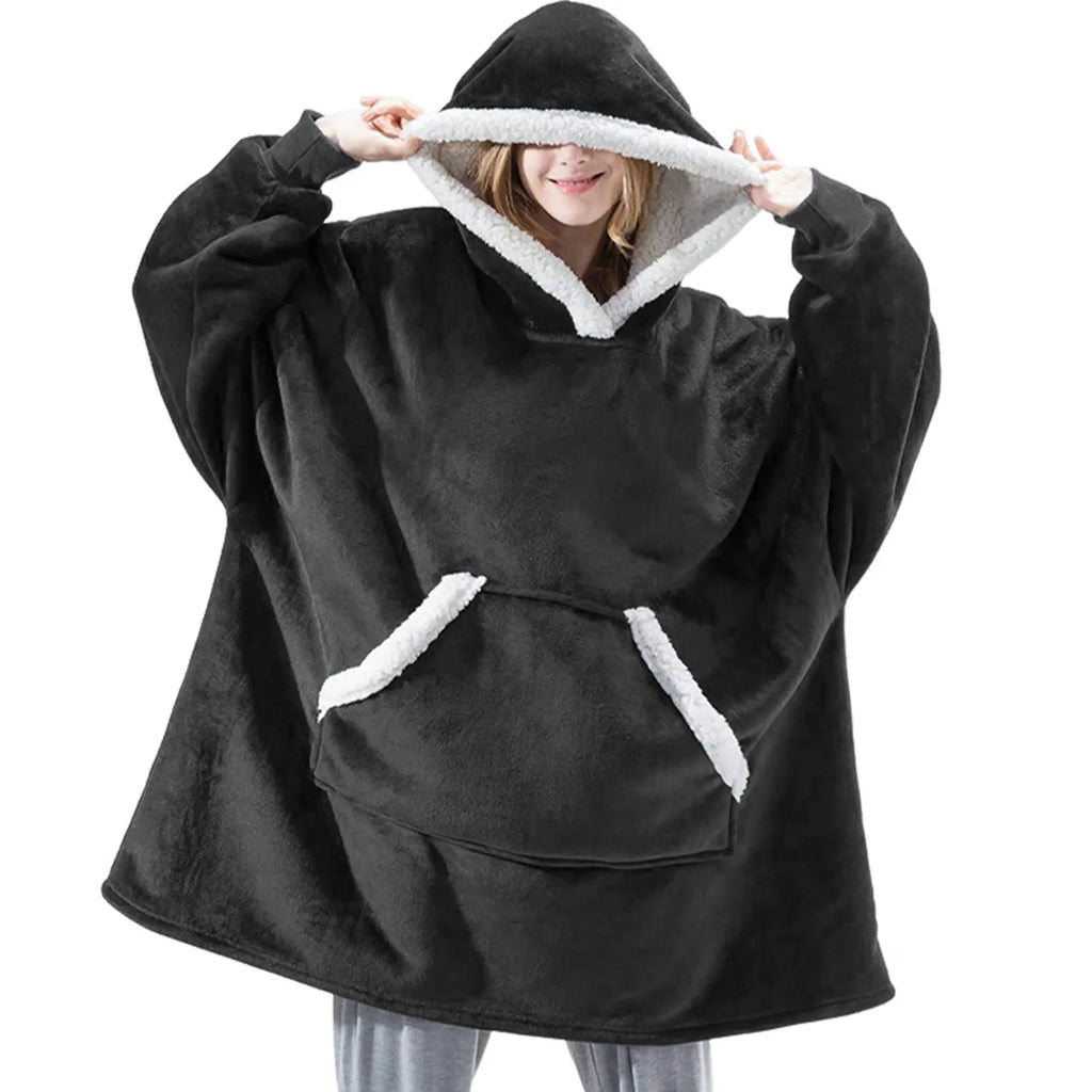 Manta Con Capucha Para Hombre Y Mujer, Manta Cálida Y Suave Con Capucha De Lana De Sherpa De Franela De Gran Tamaño, Sudadera, Regalos