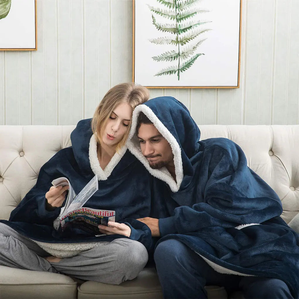 Manta Con Capucha Para Hombre Y Mujer, Manta Cálida Y Suave Con Capucha De Lana De Sherpa De Franela De Gran Tamaño, Sudadera, Regalos
