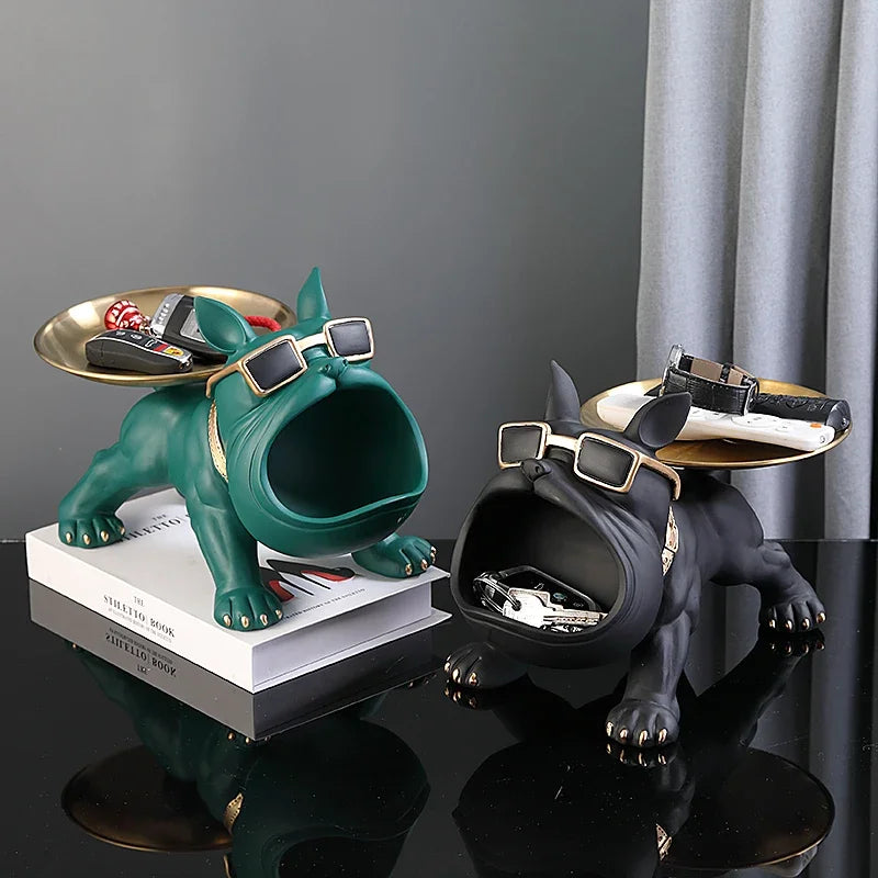 Bulldog vaciabolsillos en negro y verde